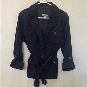 Dressbarn Button Up Tie Jacket Size XL